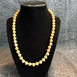 Antique Carved Bone Beaded Necklace